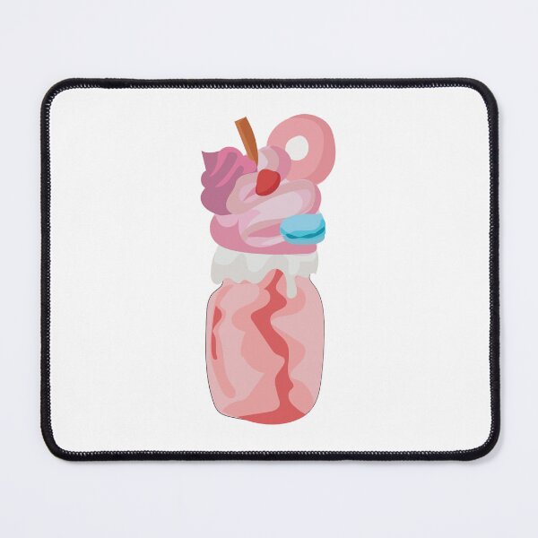 Item preview, Crazy Pink Milkshake Sticker – Donut and Macaron Dessert Drink designed and sold by Blueprint&co.