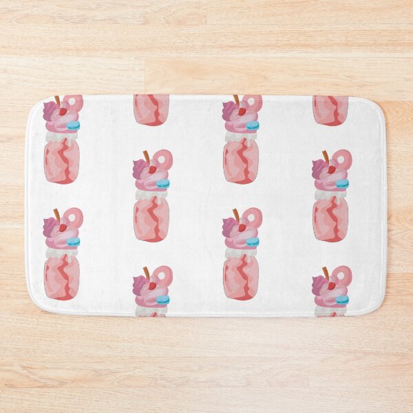 Artikelvorschau, Crazy Pink Milkshake Sticker – Donut und Macaron Dessertgetränk entworfen und verkauft von Blueprint&co.
