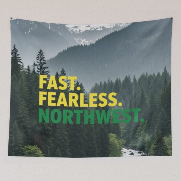 Item preview, College Poster: Fast. Fearless. Northwest. designed and sold by VarsityVibes.