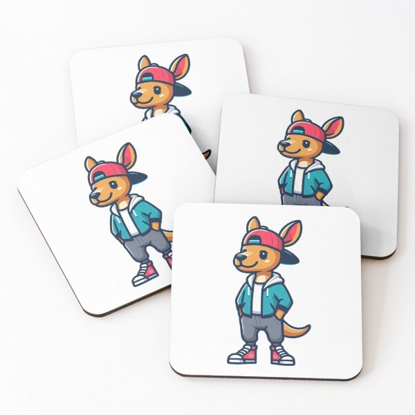 Item preview, Kangaroo in Baseball Cap and Sneakers – Sporty Cartoon Character designed and sold by Confuzz1ed.