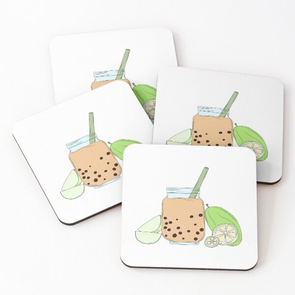 Item preview, Honeydew Boba Tea Sticker – Green Bubble Tea Drink Illustration designed and sold by Blueprint&co.