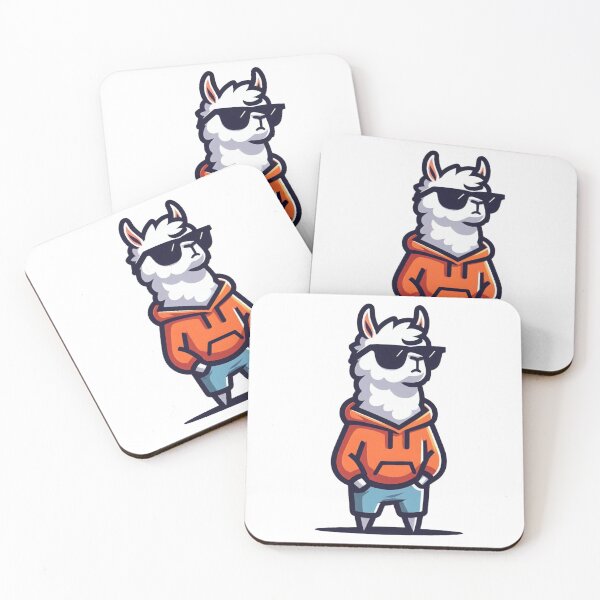 Item preview, Cool Llama with Sunglasses and a Hoodie – Trendy Cartoon Style designed and sold by Confuzz1ed.