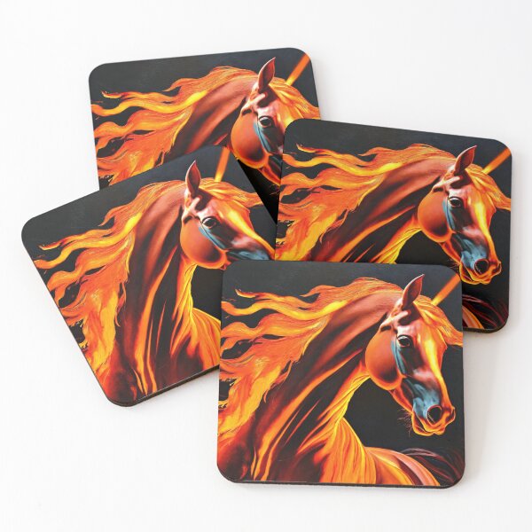 Item preview, fire horse, horse, animals, flame, fire designed and sold by DonnaBlankaArt.