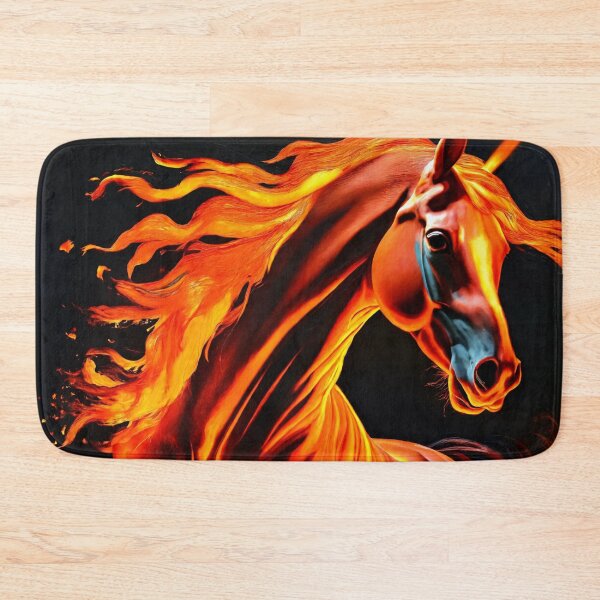 Item preview, fire horse, horse, animals, flame, fire designed and sold by DonnaBlankaArt.