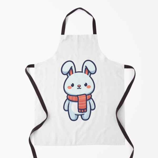 Item preview, Cartoon Bunny with Scarf – Soft and Stylish Animal Design designed and sold by Confuzz1ed.