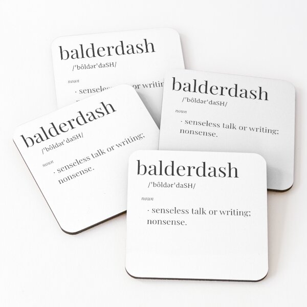 Item preview, Balderdash definition designed and sold by Rhubarb-Custard.