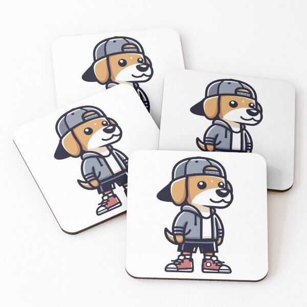 Item preview, Cartoon Dog in Baseball Cap and Sneakers – Street Pup Style designed and sold by Confuzz1ed.