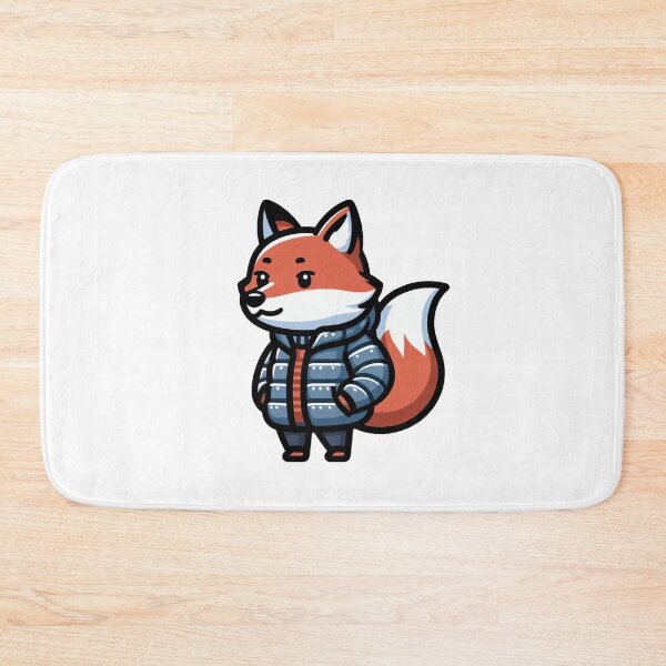 Item preview, Cartoon Fox in Puffer Jacket – Cozy Cool Weather Animal designed and sold by Confuzz1ed.