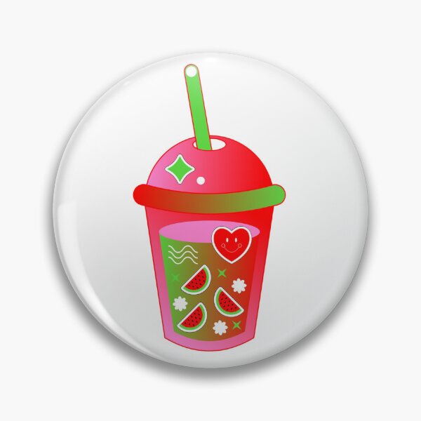 Item preview, Strawberry Slushie Sticker – Watermelon Summer Drink Art designed and sold by Blueprint&co.