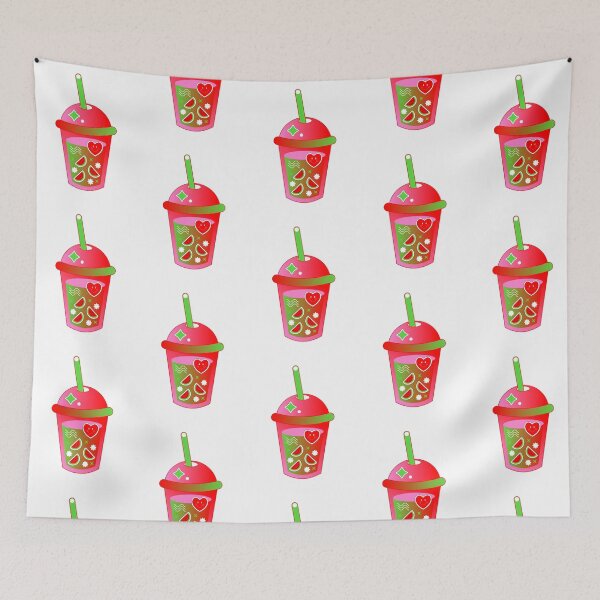 Item preview, Strawberry Slushie Sticker – Watermelon Summer Drink Art designed and sold by Blueprint&co.