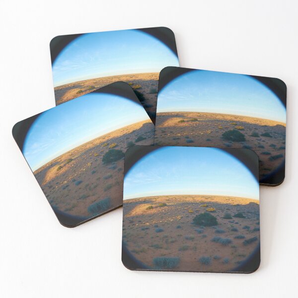 Item preview, Fisheye Lens View of Kalahari Desert – Wide-Angle Desert Landscape designed and sold by Fer van der Linde.
