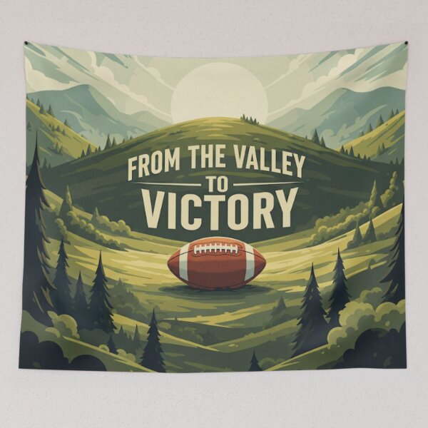 Item preview, College Poster: From the Valley to Victory designed and sold by VarsityVibes.