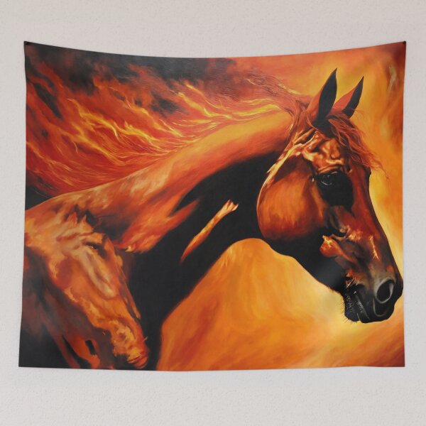 Item preview, fire horse, horse, animals, flame, fire designed and sold by DonnaBlankaArt.