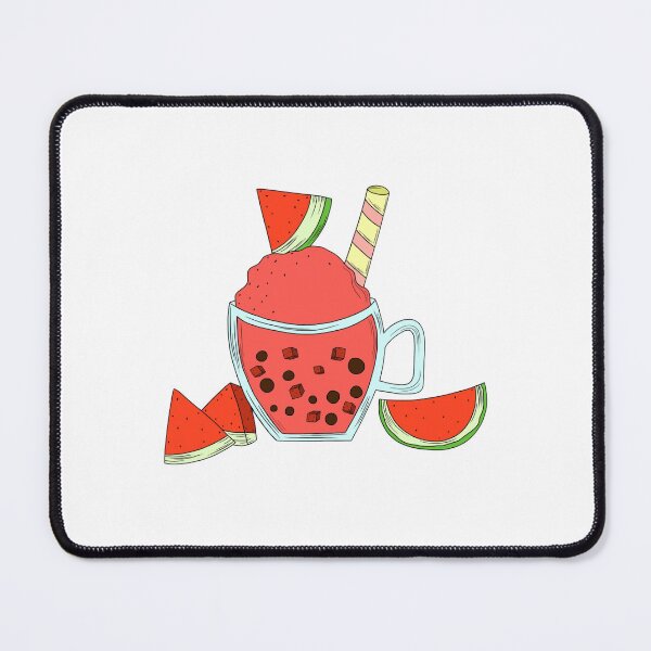 Item preview, Watermelon Boba Slush Sticker – Fruity Summer Drink in Mug designed and sold by Blueprint&co.
