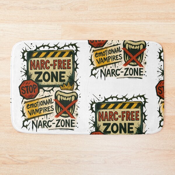 Item preview, Narc-Free Zone – Emotional Vampire Repellent Street Art designed and sold by Quiet Power Co..