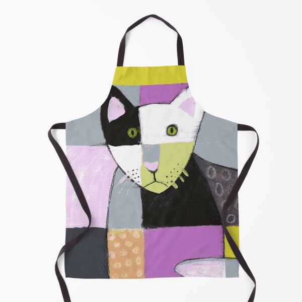Artikelvorschau, Quilted Kitty: Lebendiger Patchwork-Katzen-Kunstdruck entworfen und verkauft von EdiesArts.