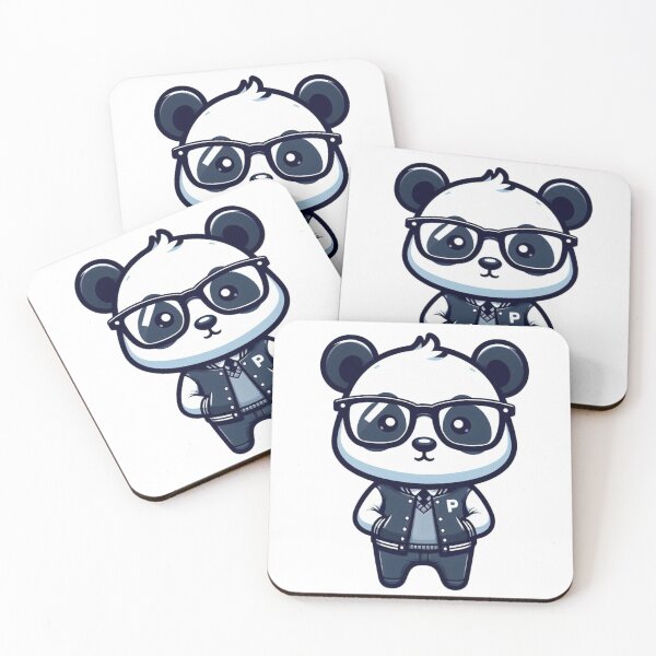 Item preview, Panda in Varsity Jacket and Glasses – Confident Campus Style designed and sold by Confuzz1ed.