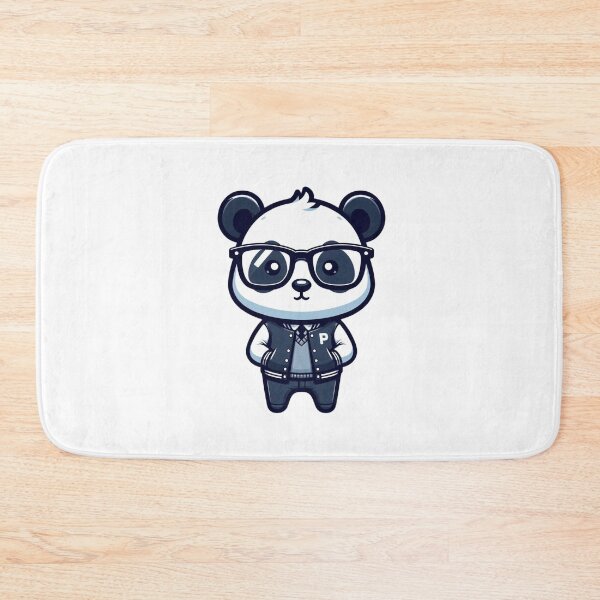 Item preview, Panda in Varsity Jacket and Glasses – Confident Campus Style designed and sold by Confuzz1ed.