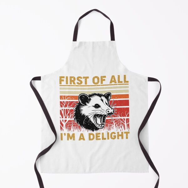 Item preview, First of All I Am Delighted Opossum Shirt – Funny Retro Possum Meme Tee  designed and sold by LessIsLoud.