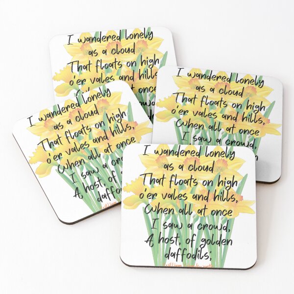 Item preview, I wandered lonely as a cloud - daffodils - Wordsworth designed and sold by stella literarium.