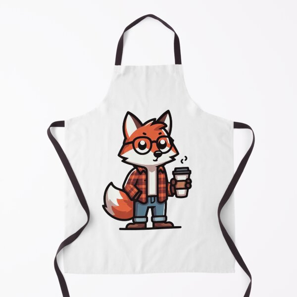 Item preview, Hipster Fox in Flannel with Coffee – Trendy Animal Design designed and sold by Confuzz1ed.