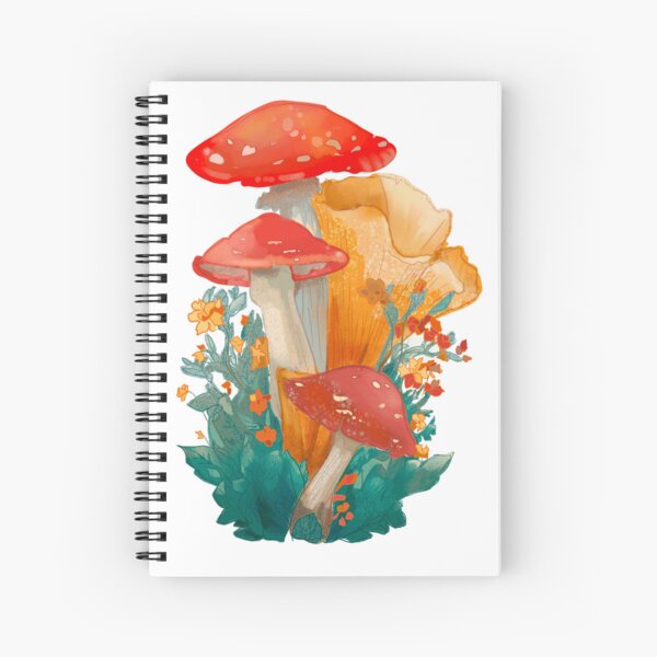 Forest Mystical Mushrooms Spiral Notebook