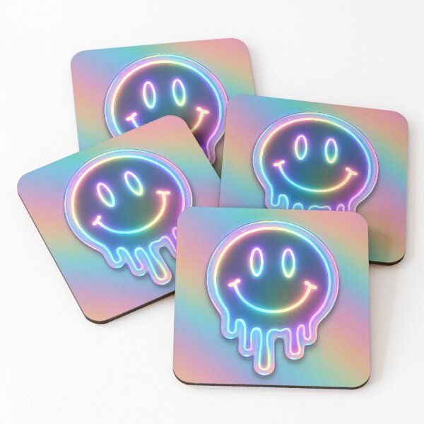 Item preview, Trippy Neon Melting Smiley – Psychedelic Rainbow Pop Art designed and sold by Psycho-Crazy.