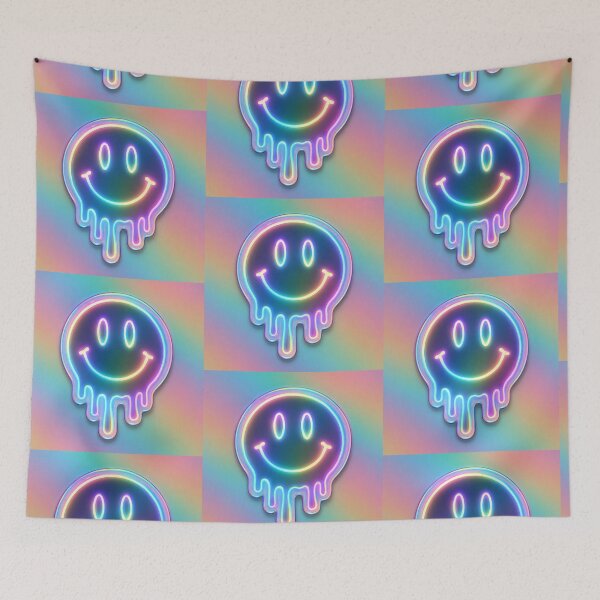 Item preview, Trippy Neon Melting Smiley – Psychedelic Rainbow Pop Art designed and sold by Psycho-Crazy.