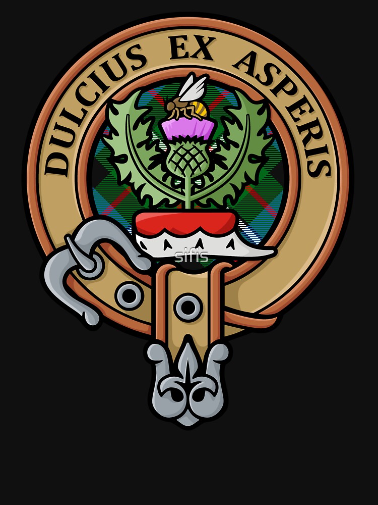 Clan Ferguson Crest over Tartan Lightweight Hoodie