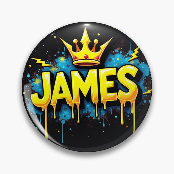 Item preview, JAMES – Neon Graffiti Crown Design with Urban Swagger designed and sold by Polycare.
