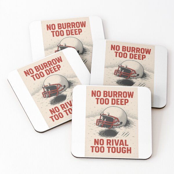 Item preview, College Poster: No Burrow Too Deep designed and sold by VarsityVibes.