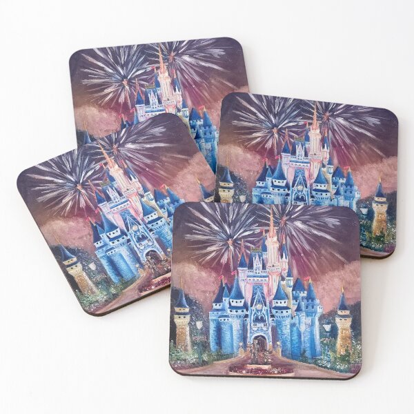 Item preview, Magic Kingdom – Fireworks Oil Painting designed and sold by larrypnts.