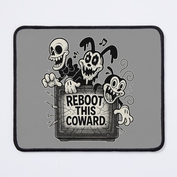 Item preview, Reboot This Coward – Haunted Cartoon Horror Trio Design designed and sold by Altered Array, LLC.