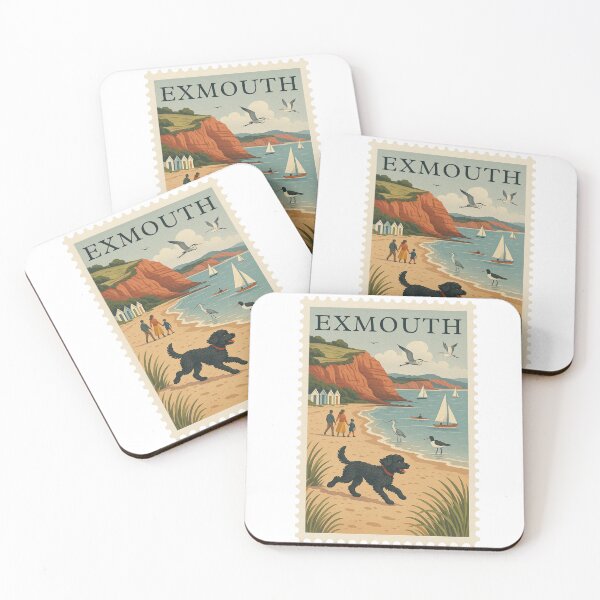 Item preview, Exmouth Beach Travel Stamp designed and sold by RebelCactusStore.