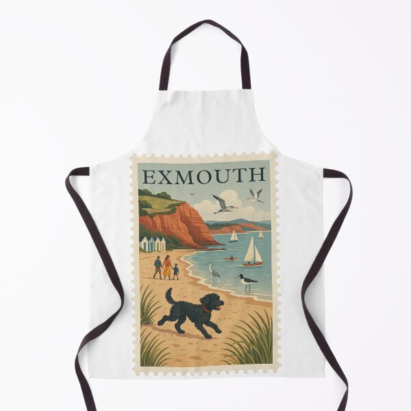 Item preview, Exmouth Beach Travel Stamp designed and sold by RebelCactusStore.