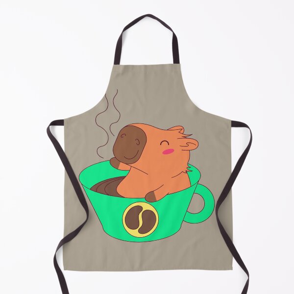 Item preview, Cafebara – Cute Cartoon Capybara Bathing in Coffee Cup designed and sold by EmeraldeaArt.