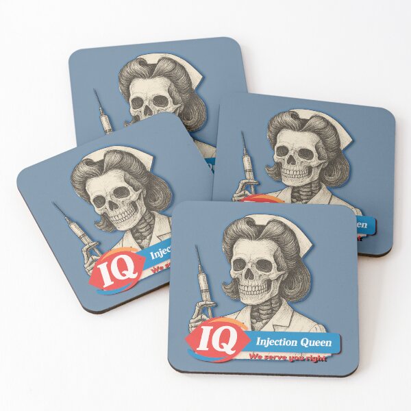 Item preview, Injection Queen – Dark Nurse Skull Art designed and sold by Spearhead Ink.
