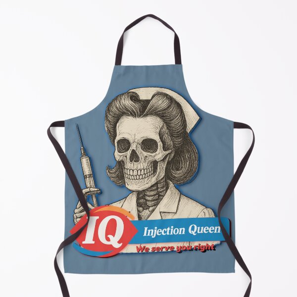 Item preview, Injection Queen – Dark Nurse Skull Art designed and sold by Spearhead Ink.