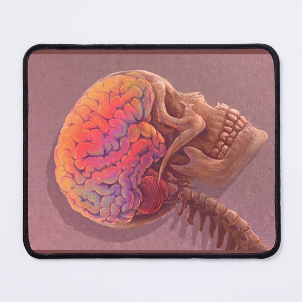 Item preview, Rainbow Brain Skull Thoughts Art designed and sold by LovelyCalluna.