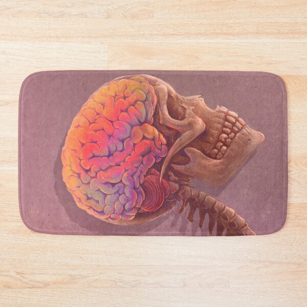 Item preview, Rainbow Brain Skull Thoughts Art designed and sold by LovelyCalluna.
