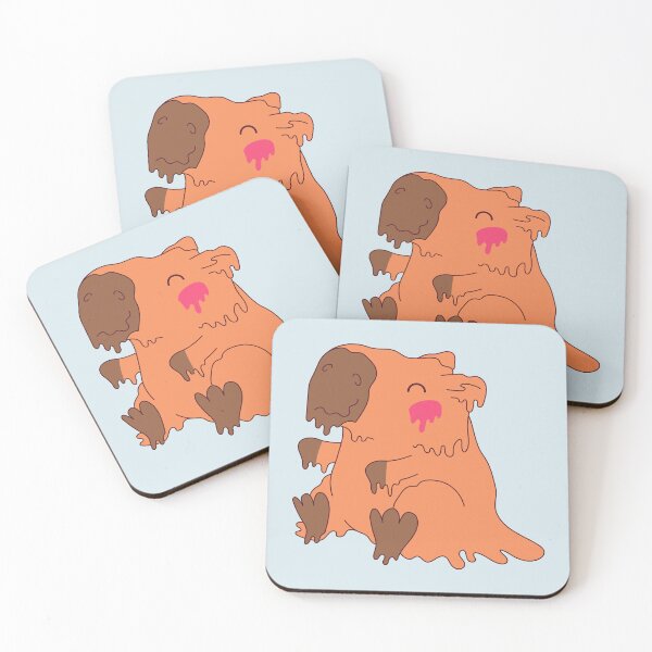 Item preview, Melting Chocolate Capybara – Cute Cartoon Animal designed and sold by EmeraldeaArt.