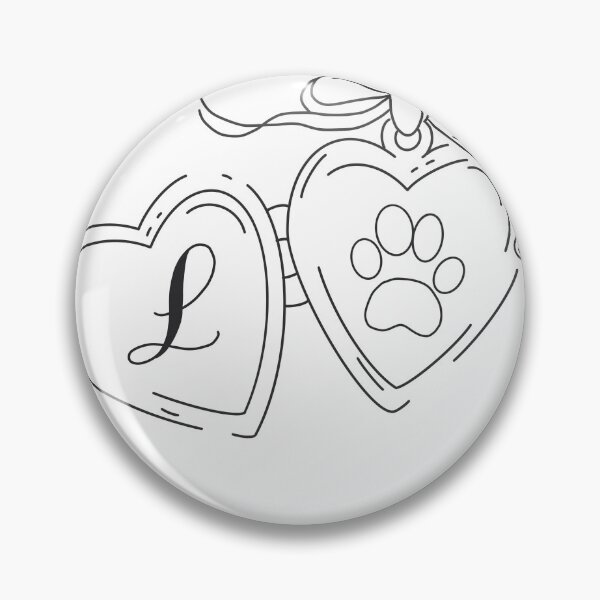 Item preview, Heart Locket with Initial “L” – Minimalist Line Art Sticker designed and sold by Tiny Tails Studio.