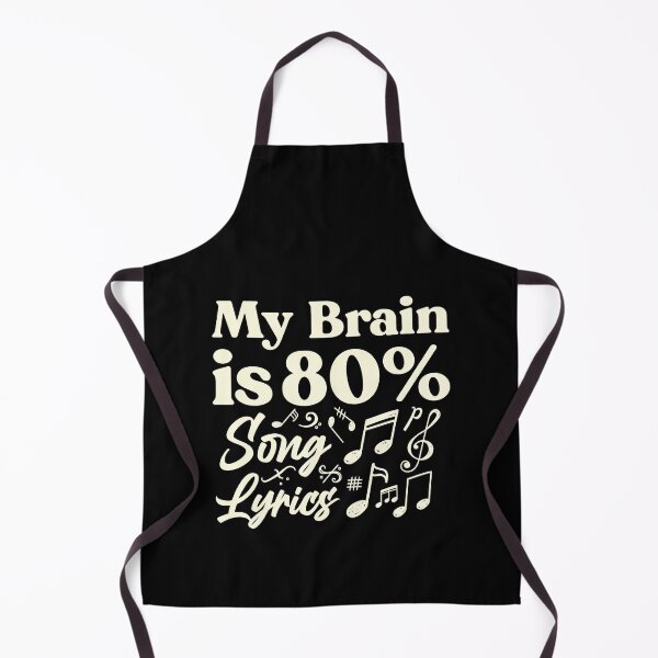 Item preview, Humor vintage design ,My brain is 80% song lyrics - music lover designed and sold by Fokma.
