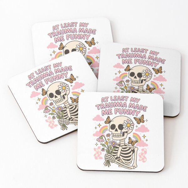 Item preview, At Least My Trauma Made Me Funny, Mental Health, PTSD, Sarcastic Anxiety, Funny Skeleton, Gift For LGBT designed and sold by Orvista.