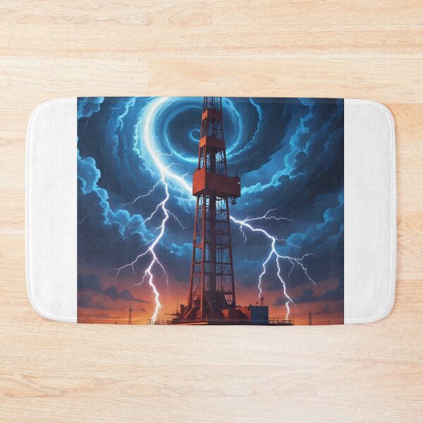 Item preview, “Storm on the Rig” – Lightning Strikes the Oilfield designed and sold by PatriotFlash.