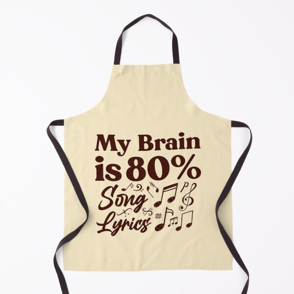 Item preview, Copy of Humor vintage design ,My brain is 80% song lyrics - music lover designed and sold by Fokma.