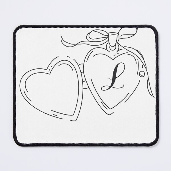 Item preview, Copia de Heart Locket with Initial “L” – Minimalist Line Art Sticker designed and sold by Tiny Tails Studio.