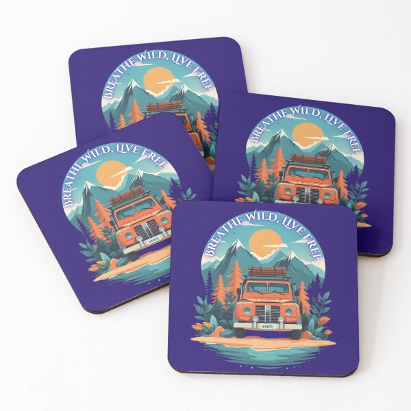 Item preview, Breathe Wild, Live Free – Adventure Jeep in Mountain Landscape designed and sold by expert1.