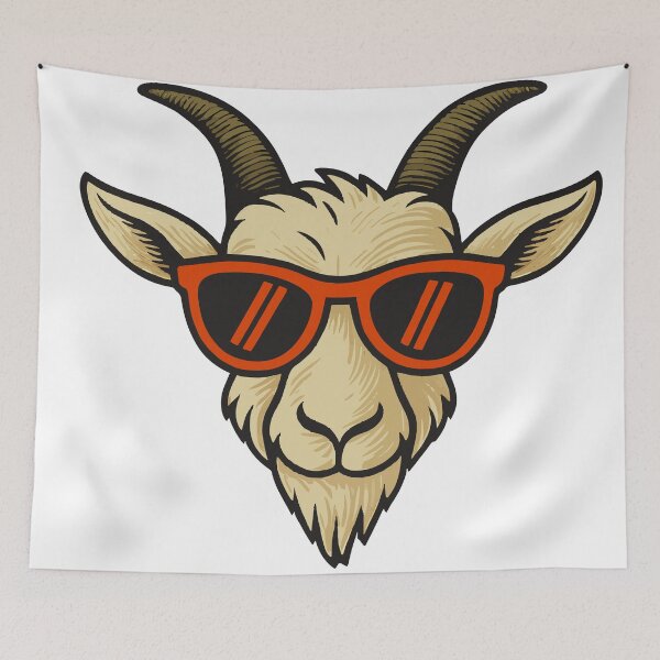 Artikelvorschau, Ziege mit Sonnenbrille entworfen und verkauft von ChartGifts.