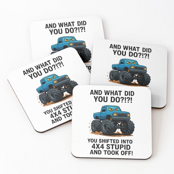 Item preview, Shifted Into 4x4 Stupid – Funny Off-Road Truck Quote designed and sold by RCC.